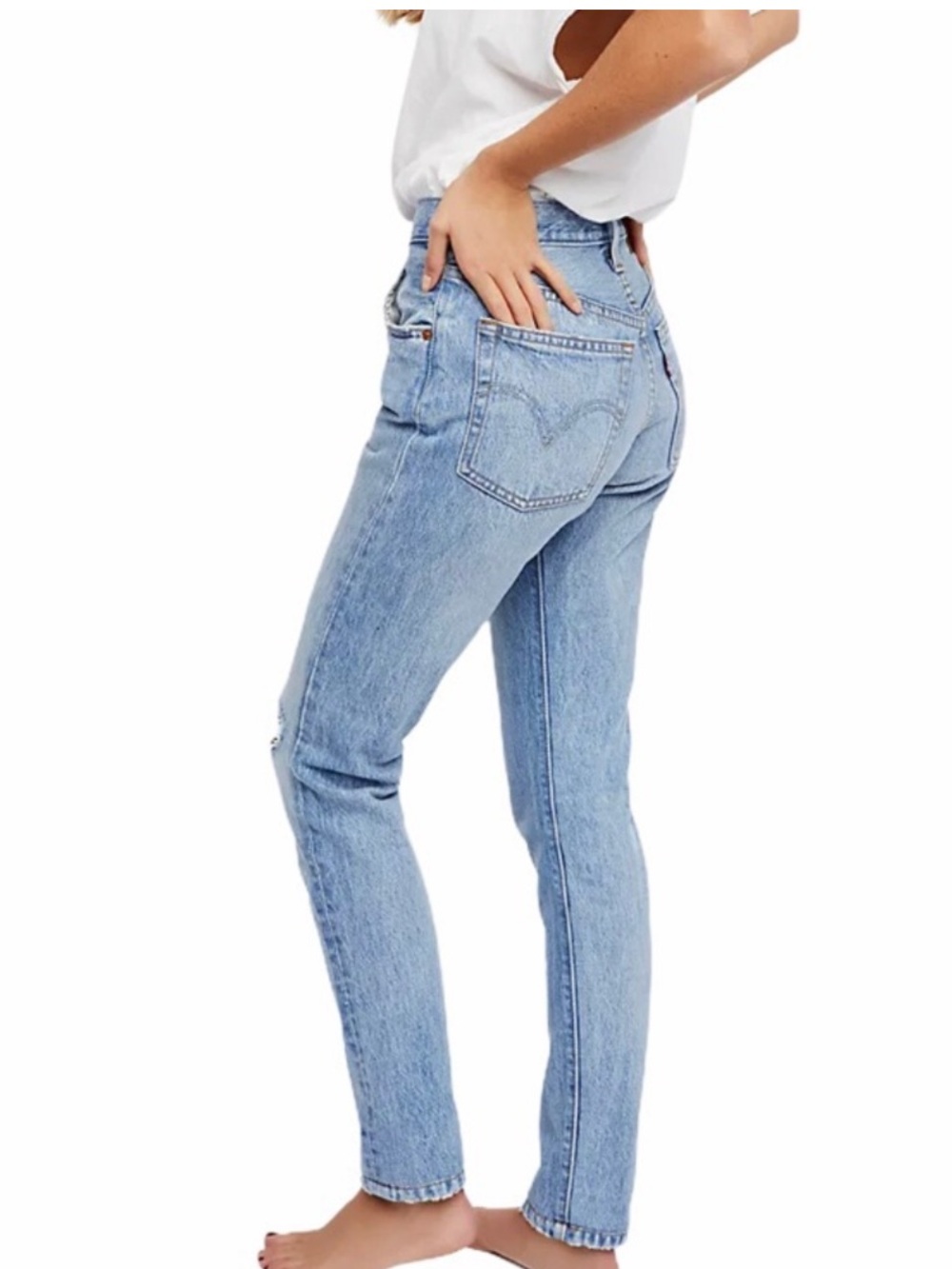 Levi’s 501 Button Fly High Rise Jeans 29x30 Ripped